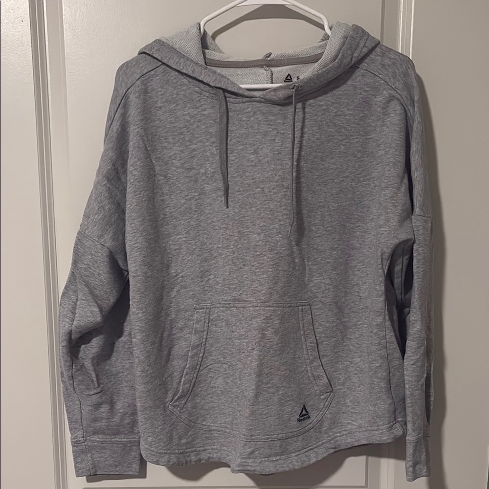 Reebok Men's Grey Hoodie Sweater